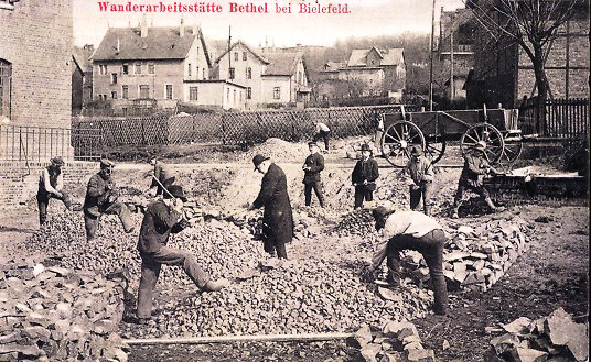 Ommmerborn lehnte die Wanderarbeitsstätten vom Typ Bethel grundsätzlich ab, weil dort nach seiner Auffassung die Mittellosen ausgebeutet wurden